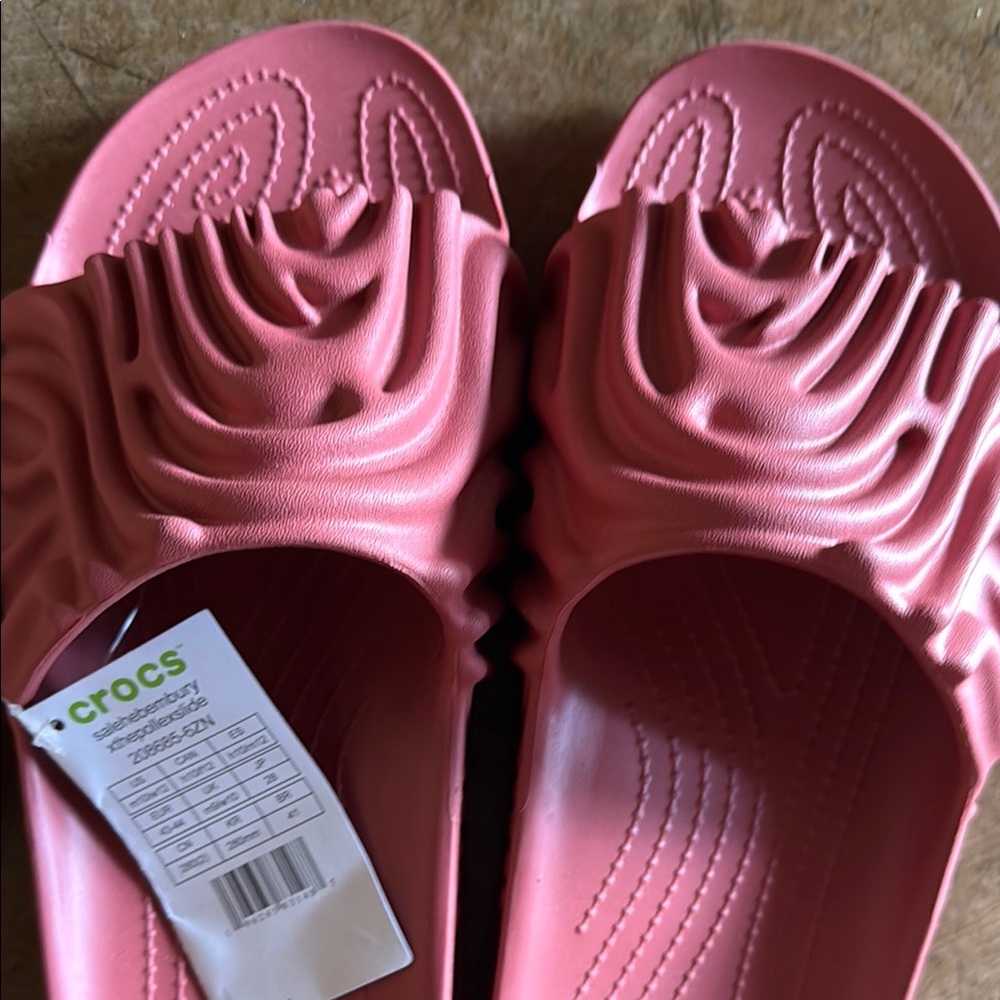 NWT CROCS Salehe Bembury x Pollex Slide 'Guppy' pink size 10 - Picture 7 of 9
